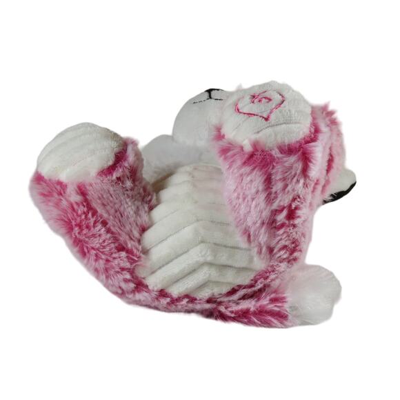 Pink Fox Plush 8" Stuffed Animal Toy Glitter Eyes Kids With Heart on Foot - Picture 6 of 11